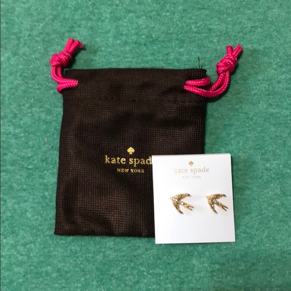 kate spade New York Cold Comforts Gold Bird Studs